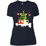 Santa Hat Electric Guitar Classical Guitar Christmas shirt Ladies' Boyfriend