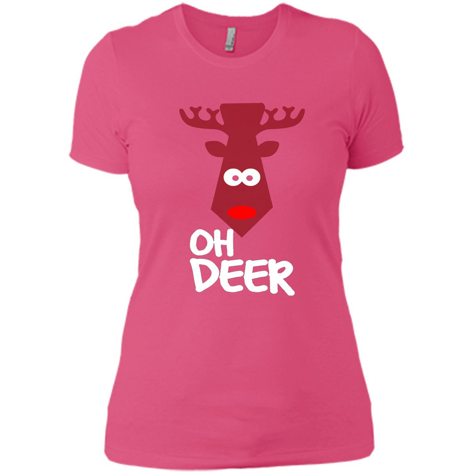 Oh Deer Christmas Reindeer Black mugs PINGPONG - Ladies' Boyfriend T-Shirt
