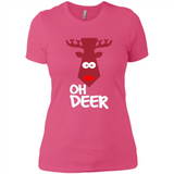 Oh Deer Christmas Reindeer Black mugs PINGPONG - Ladies' Boyfriend T-Shirt