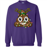 Reindeer Poop Emoji Cute Merry Christmas T-Shirt - Sweatshirt