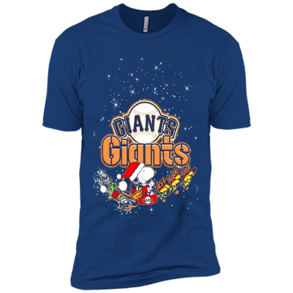 Snoopy Christmas San Francisco Giants - Premium Short Sleeve T-Shirt
