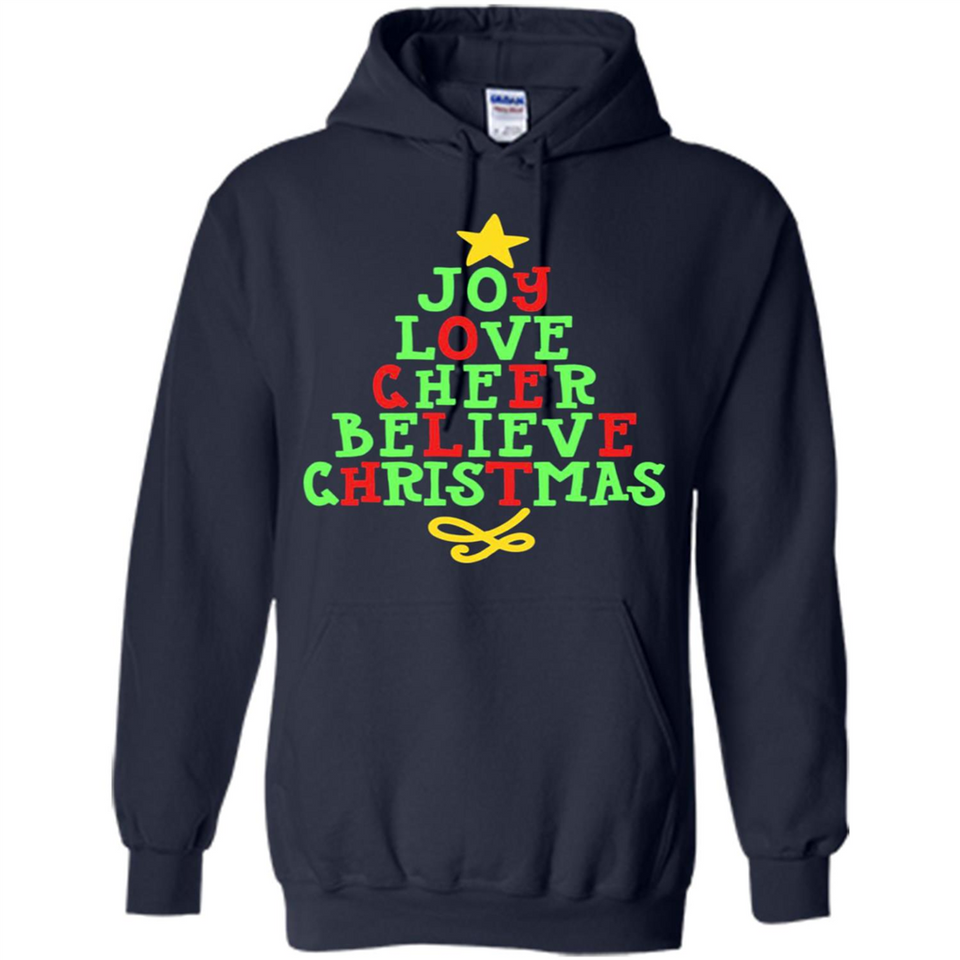 Joy Love Cheer Believe Christmas Tree