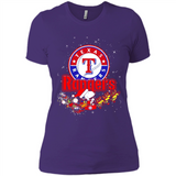 Snoopy Christmas Texas Rangers - Ladies' Boyfriend T-Shirt