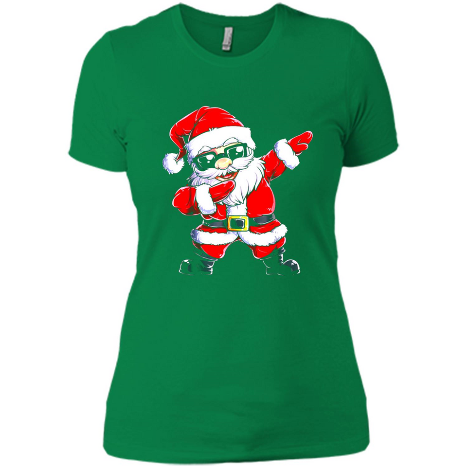 Christmas shirt Dabbing Santa Claus Xmas Gift - Ladies' Boyfriend T-Shirt