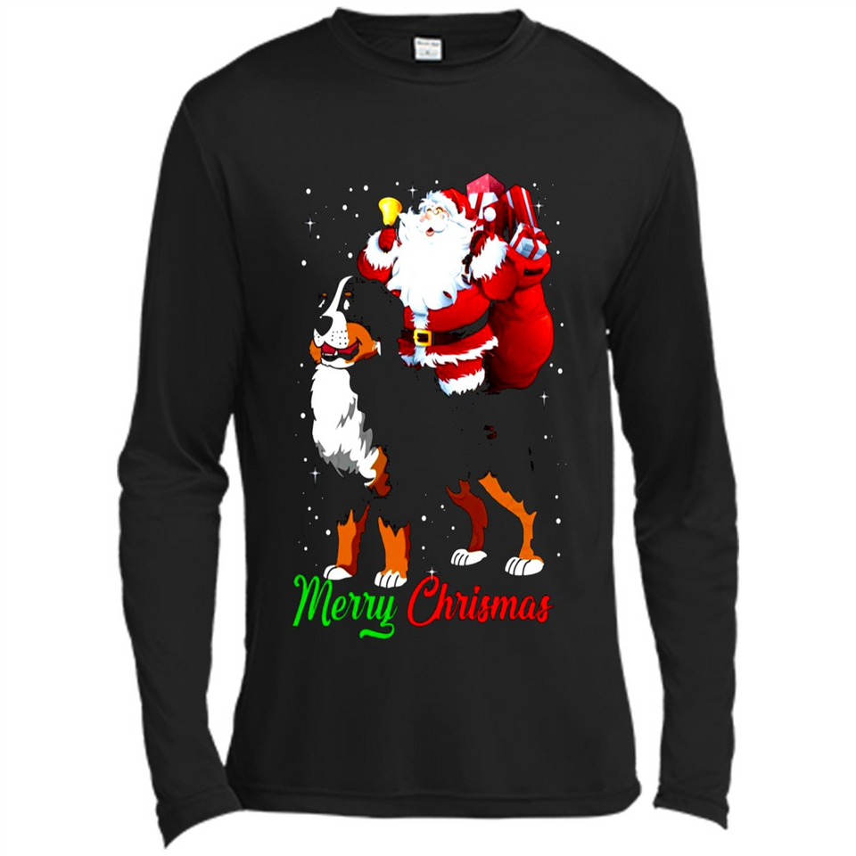 Merry Christmas Santa Claus With Big Dog sweater PINGPONG