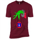 GRINCH HAND HOLDING DUKE BLUE DEVILS GLITTER CHRISTMAS PINGPONG
