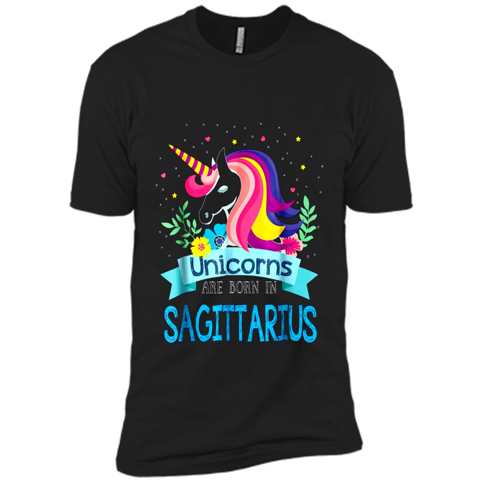 Unicorns are born in Sagittarius Birthday Rainbow Custom Ultra Cotton