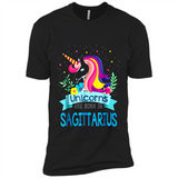 Unicorns are born in Sagittarius Birthday Rainbow Custom Ultra Cotton