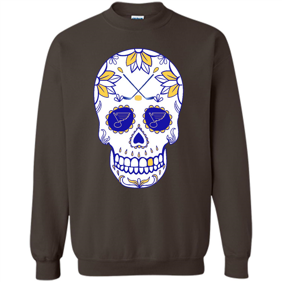 St. Louis Blues Hockey Sugar Skull Day of the Dead