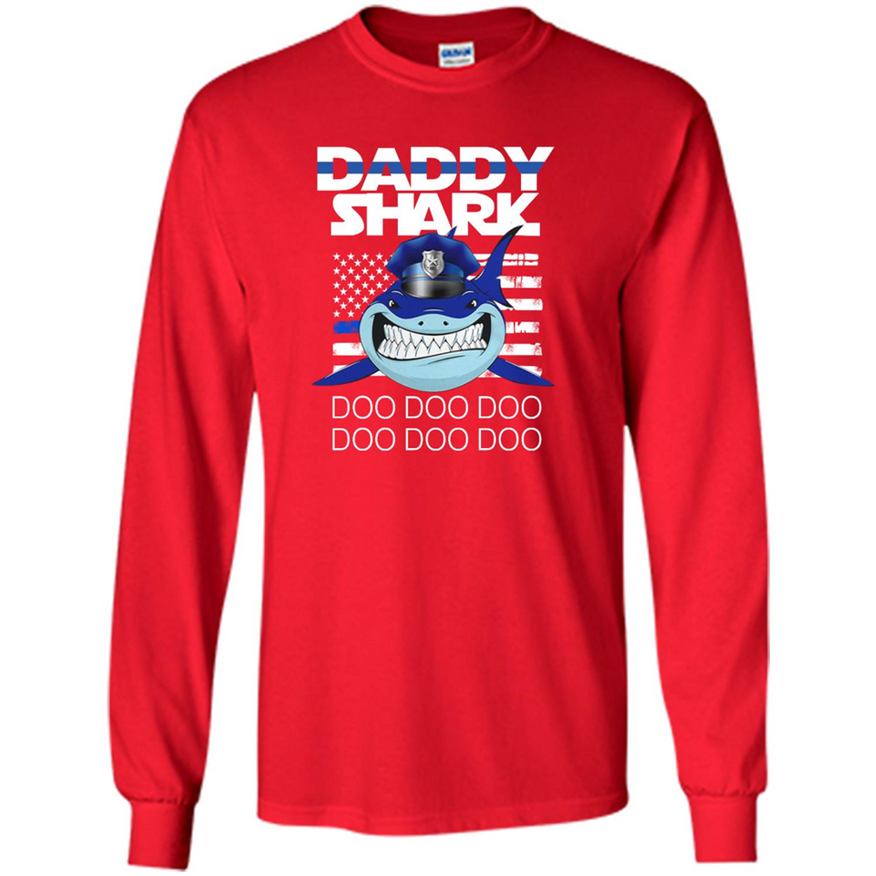 Police Daddy Shark Blue Line Tee