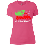 Vintage Christmas Classic Truck T-Shirt with Snow and Tree