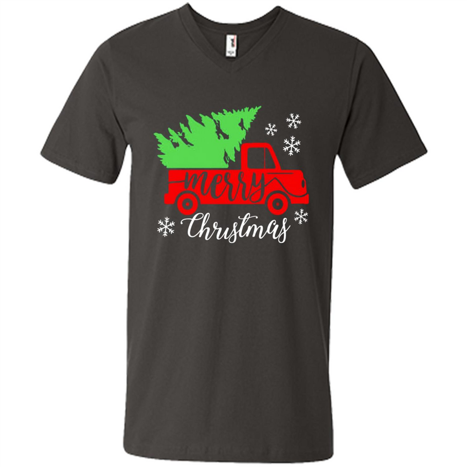 Vintage Christmas Classic Truck T-Shirt with Snow and Tree