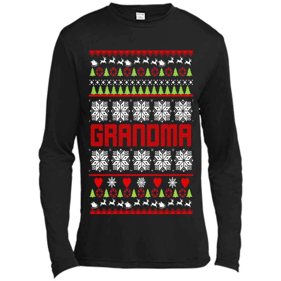 Grandma Ugly Christmas - Canvas Long Sleeve T-Shirt