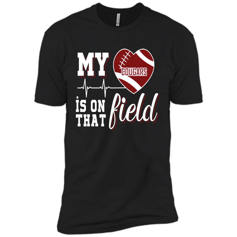 Washington State Cougars Football My Heart is on that Field - Premium Short Sleeve T-Shirt