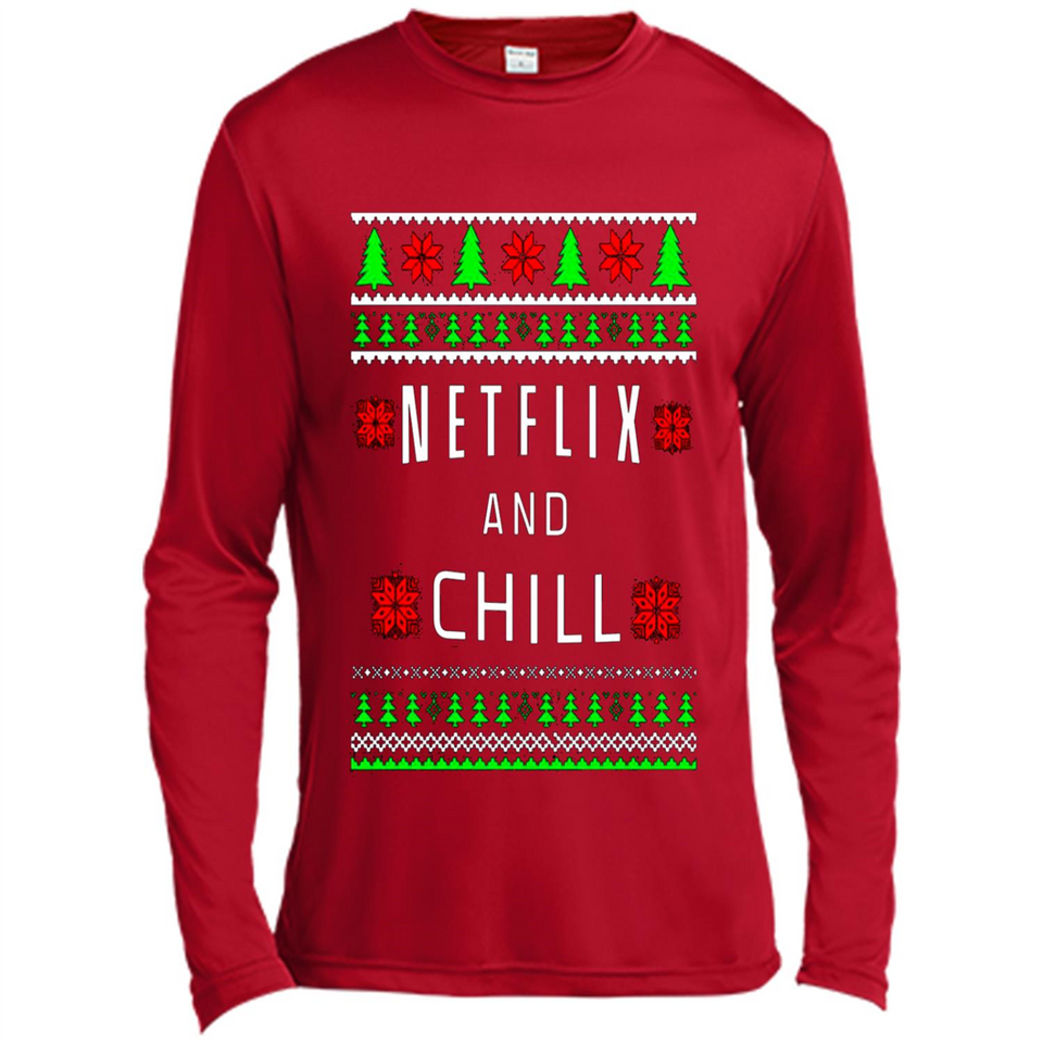 Netflix And Chill Christmas sweater PINGPONG