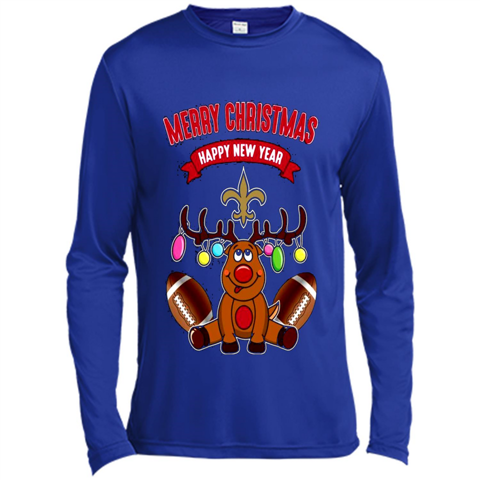 New Orleans Saints NFL Reindeer Funny Merry Christmas And Happy New Year