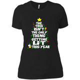 Funny Christmas Tree Drinking Sweatshirt Adult Boozy Festive - Ladies' Boyfriend T-Shirt