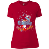 Snoopy Christmas San Jose Sharks - Ladies' Boyfriend T-Shirt