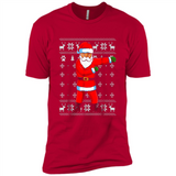 Flossing Santa Christmas Ugly Sweater Style Pajama Xmas Gift - Premium Short Sleeve T-Shirt