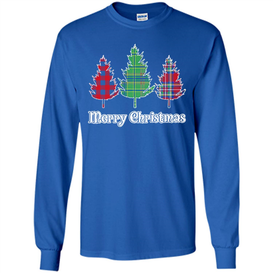 Plaid Christmas Tree Shirt Merry Christmas Plaid is Rad
