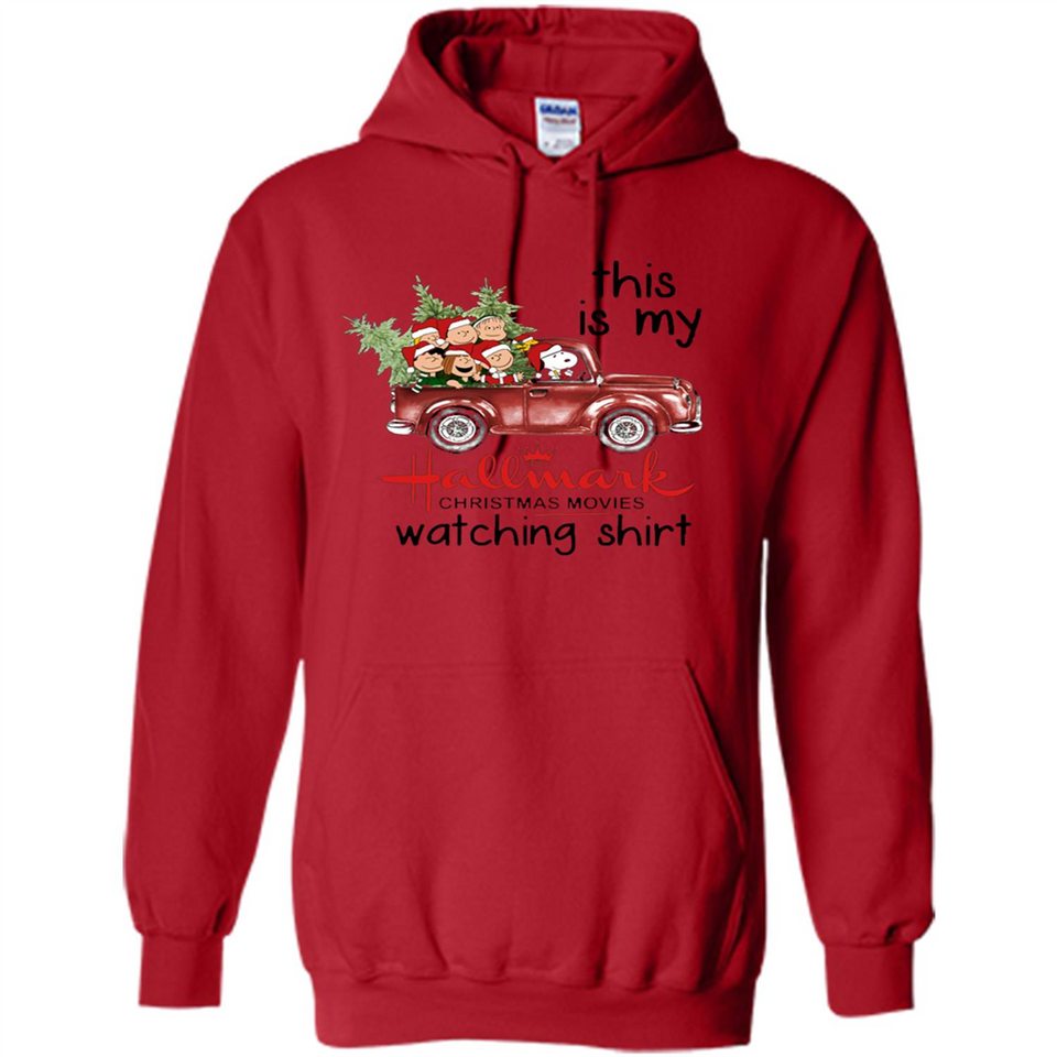 Snoopy This Is My Hallmark Christmas Movies Watching T-Shirt - Hoodie