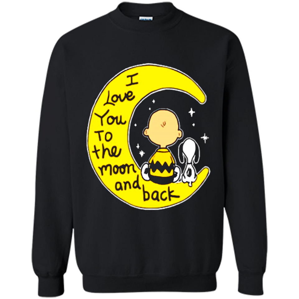 I LOVE YOU TO THE MOON AND BLACK CHARLIE BROWN AND SNOOPY