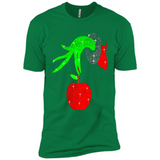 Christmas The Grinch Hand Holding Apple Ornament sweater - Premium Short Sleeve T-Shirt