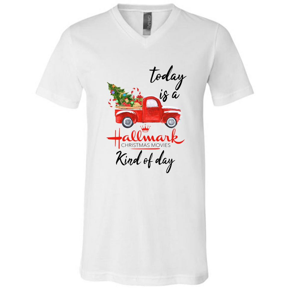 Today is A Hallmark Christmas Movies Kind of Day Sweatshirt - Canvas Unisex V-Neck