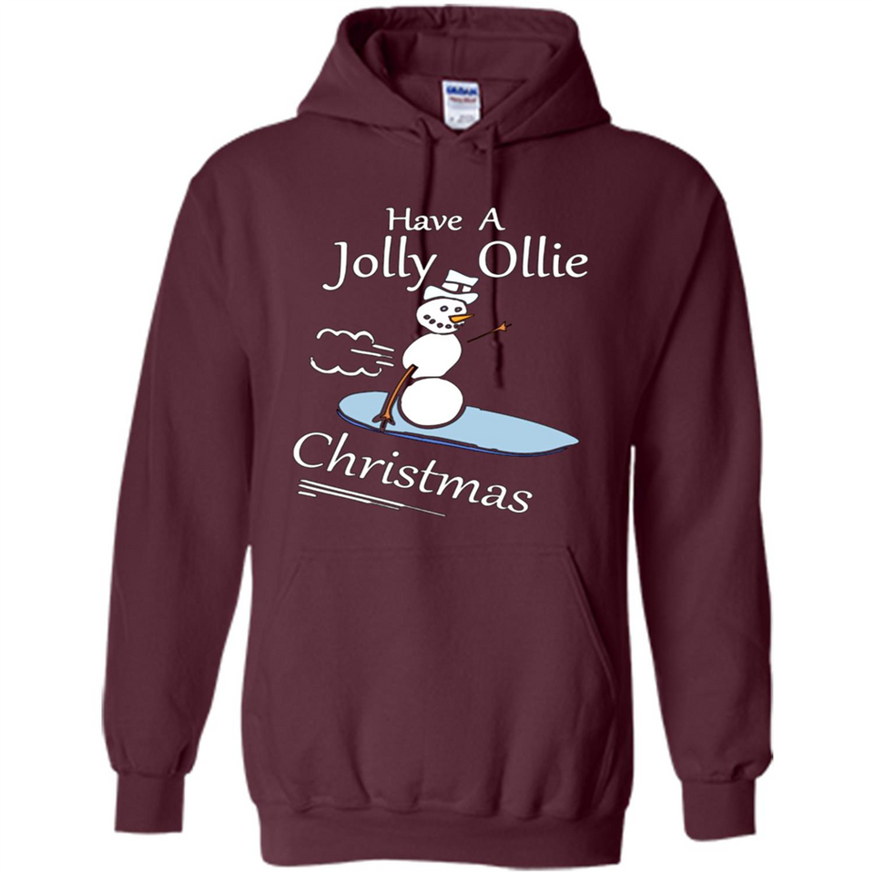 Snowman Snowboarder Tshirt Have Jolly Ollie Christmas