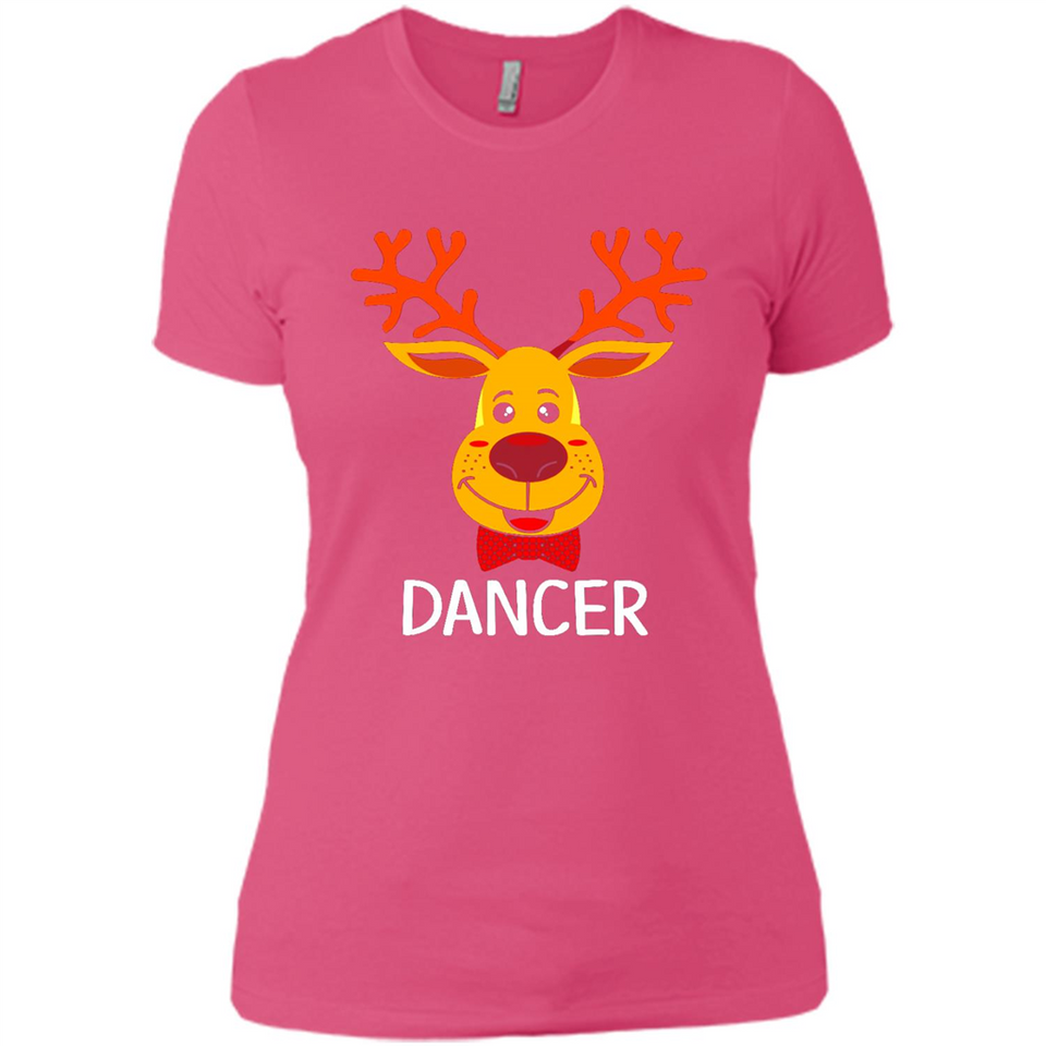 Dancer Santa Claus Funny Xmas Holiday T-Shirt - Ladies' Boyfriend T-Shirt