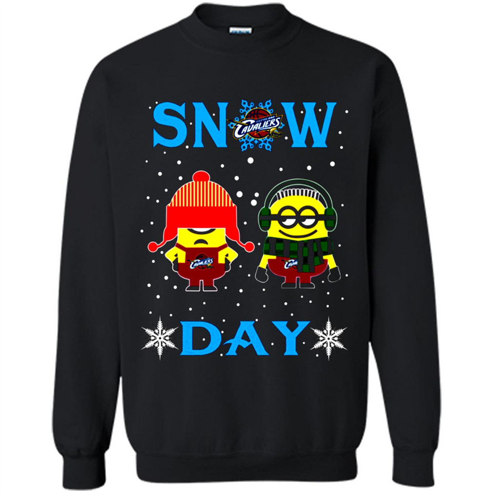 Snow Day Shirt For Cleveland Cavaliers Vs Minion Fans pingpong