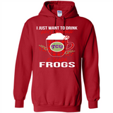 I Just Want To Drink Hot Chocolate & Watch TCU Horned Frogs Ugly Christmas Sweater PINGPONG