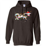 Christmas Lights Cow Wearing Santa Hat Funny Xmas Sweatshirt - Hoodie