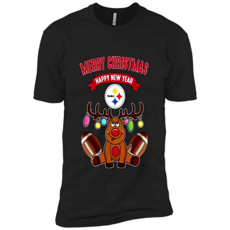 Pittsburgh Steelers NFL Reindeer Funny Merry Christmas And Happy New Year