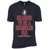 Reasons to be a Florida State Seminoles Fan Complete List on Back - Premium Short Sleeve T-Shirt
