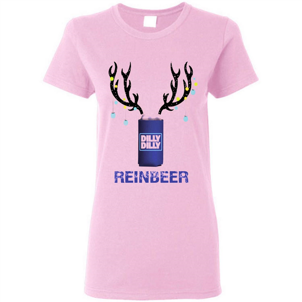 Dilly Dilly Reinbeer Funny Beer Reindeer Christmas Sporty - Ladies Short-Sleeve