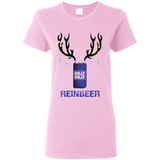 Dilly Dilly Reinbeer Funny Beer Reindeer Christmas Sporty - Ladies Short-Sleeve
