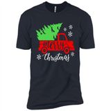 Vintage Christmas Classic Truck T-Shirt with Snow and Tree