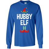 Hubby Elf Shirt - Family Matching Christmas Pajamas - Long Sleeve T-Shirt