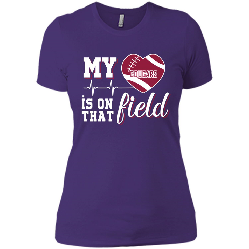Washington State Cougars Football My Heart is on that Field - Ladies' Boyfriend T-Shirt