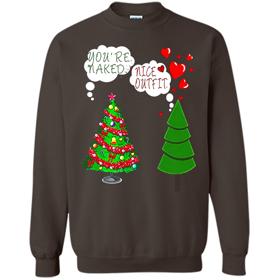 Fir Loves Christmas Tree Funny Undecorated Joke - Sweatshirt
