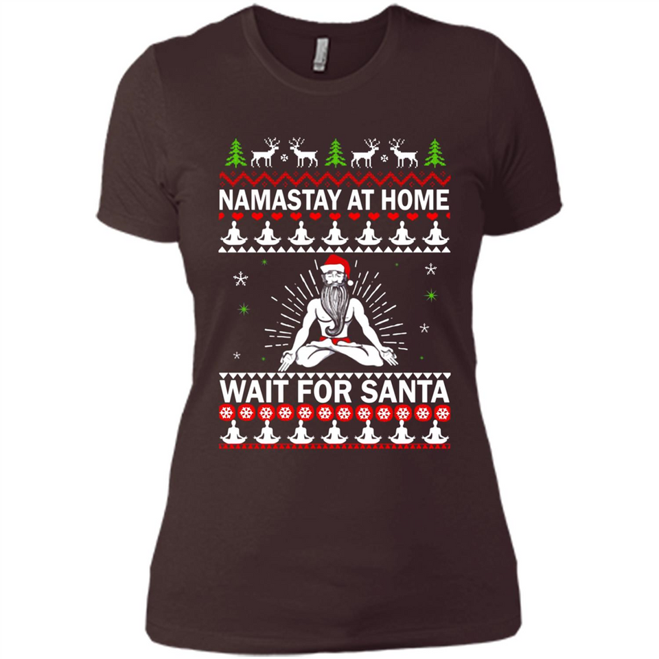 Namastay at home and wait for Santa Christmas - Ladies' Boyfriend T-Shirt