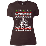 Namastay at home and wait for Santa Christmas - Ladies' Boyfriend T-Shirt