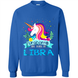 Unicorns are born in Libra Birthday Rainbow Gift Ladies Custom