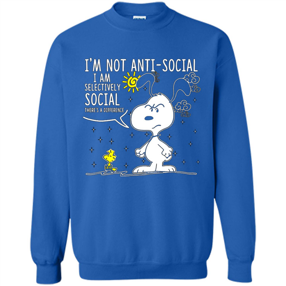 Snoopy I'm Not Anti-Social I Am Selectively Social