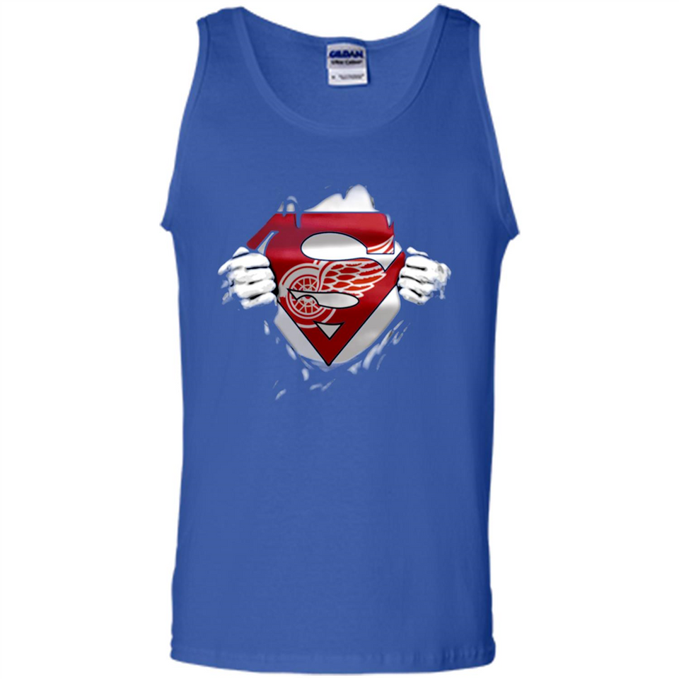 Detroit Red Wings And Superman Fans - Tank Top