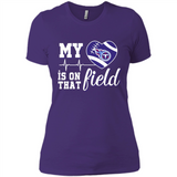 Tennessee Titans Football My Heart is on that Field - Ladies' Boyfriend T-Shirt