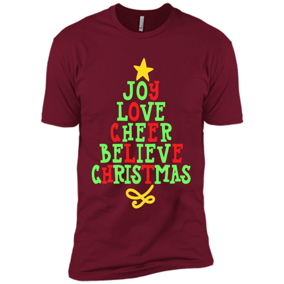 Joy Love Cheer Believe Christmas Tree