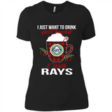 I Just Want To Drink Hot Chocolate & Watch Tampa Bay Rays Ugly Christmas Sweater PINGPONG