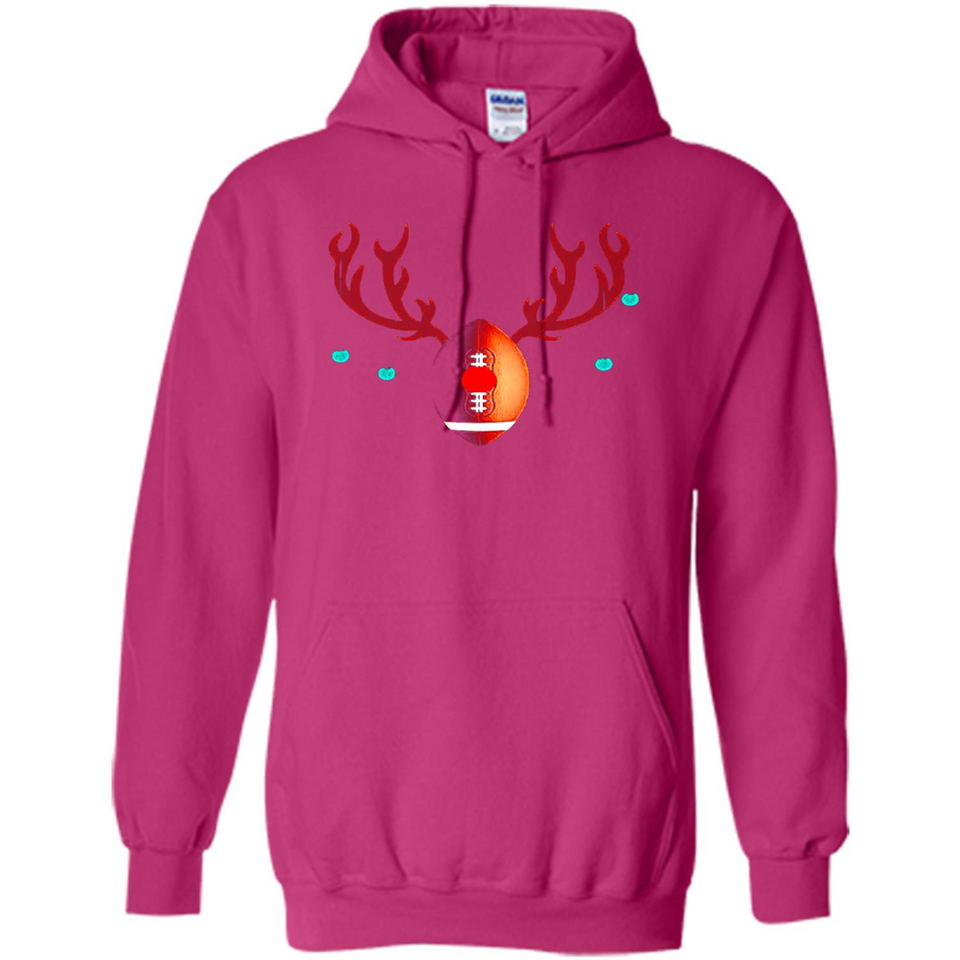 Football Christmas Shirt Reindeer Christmas Football Funny - Hoodie